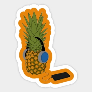 Jammin' Pineapple Sticker